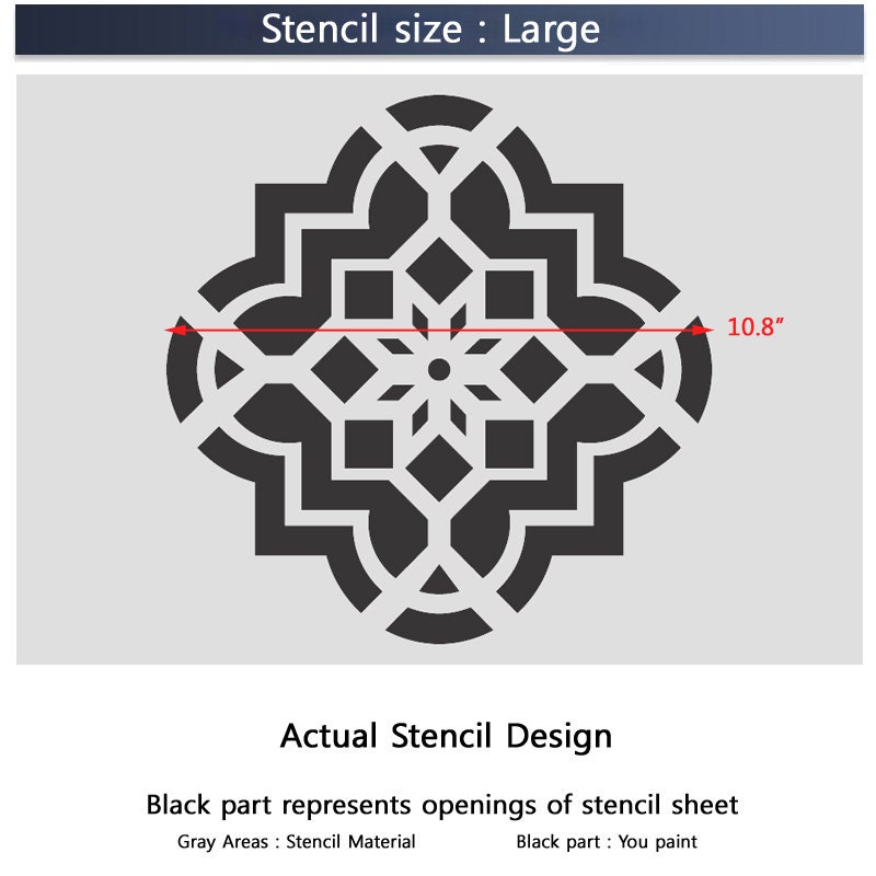 Large Wall Stencils Damask Stencil DIY Reusable Pattern Decor | Etsy