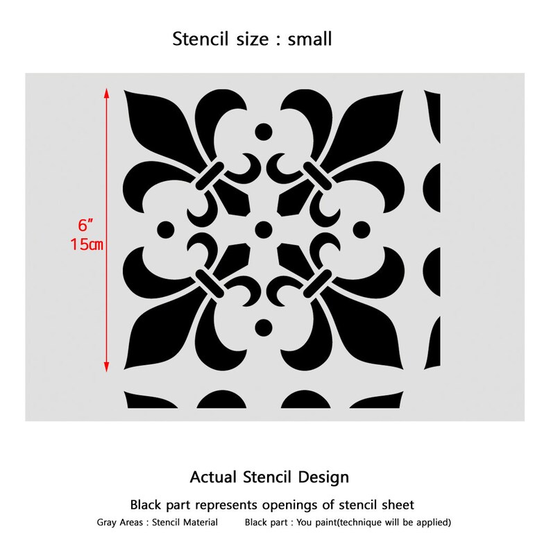 Wall Moroccan Reusable Tile Stencil T0056 for DIY Wall Decor Furniture ...