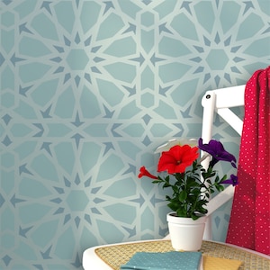 Modello riutilizzabile per stencil da parete marocchini Zelij per interni murali decorati fai da te