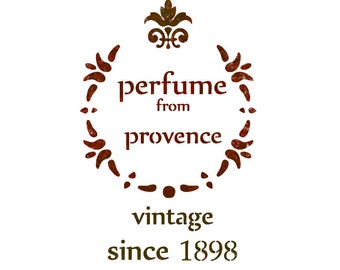 Perfume from Provence stencil Shabby chic Airbrush template for Crafting Decor