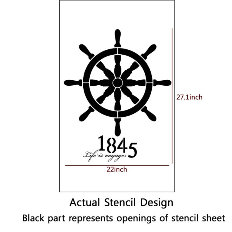 Ship Handlebar Stencil Template - Large Size - Even Better Than Wall ...