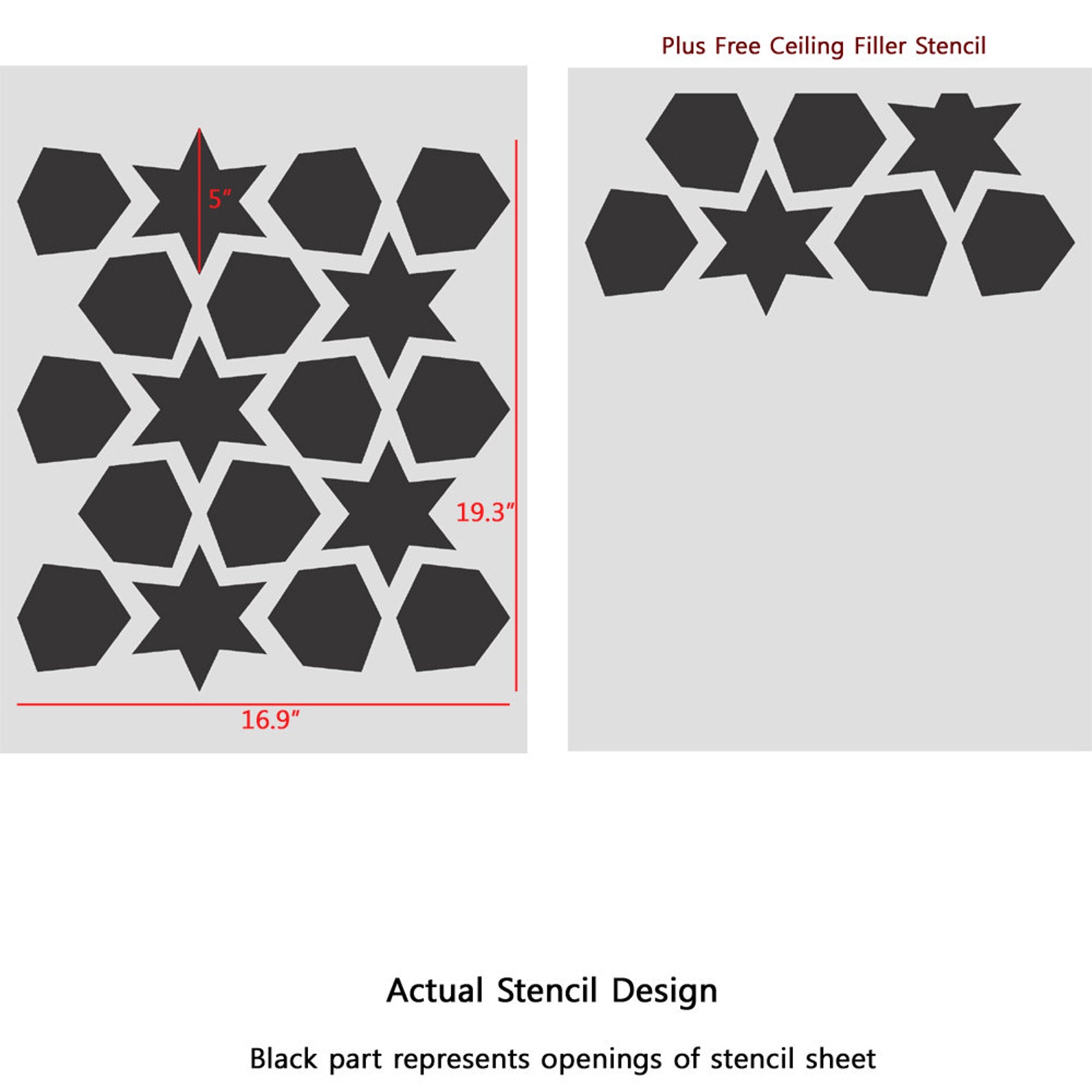Geometric Pattern Stencils Yeriel for Walls DIY Decor Fabrics Etsy