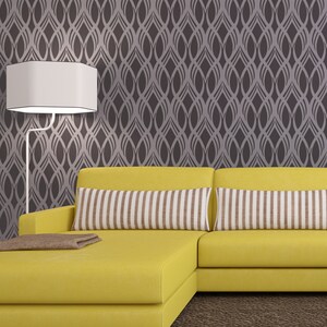 Vivienne Stencil Allover Pattern - Large size - for walls Painting DIY decor