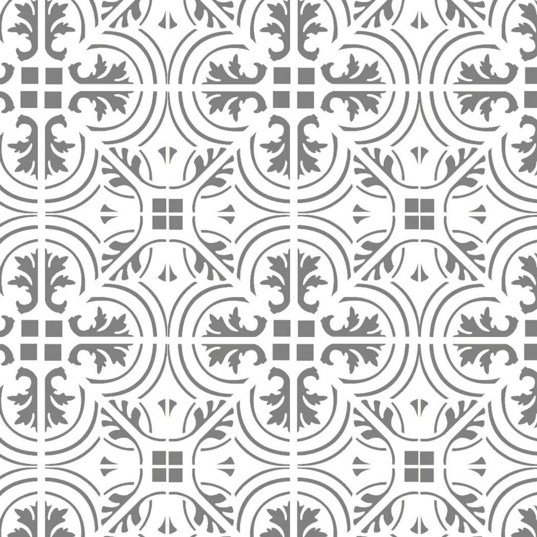 Wall Moroccan Reusable Tile Stencil T0065 for DIY Wall Decor Furniture ...