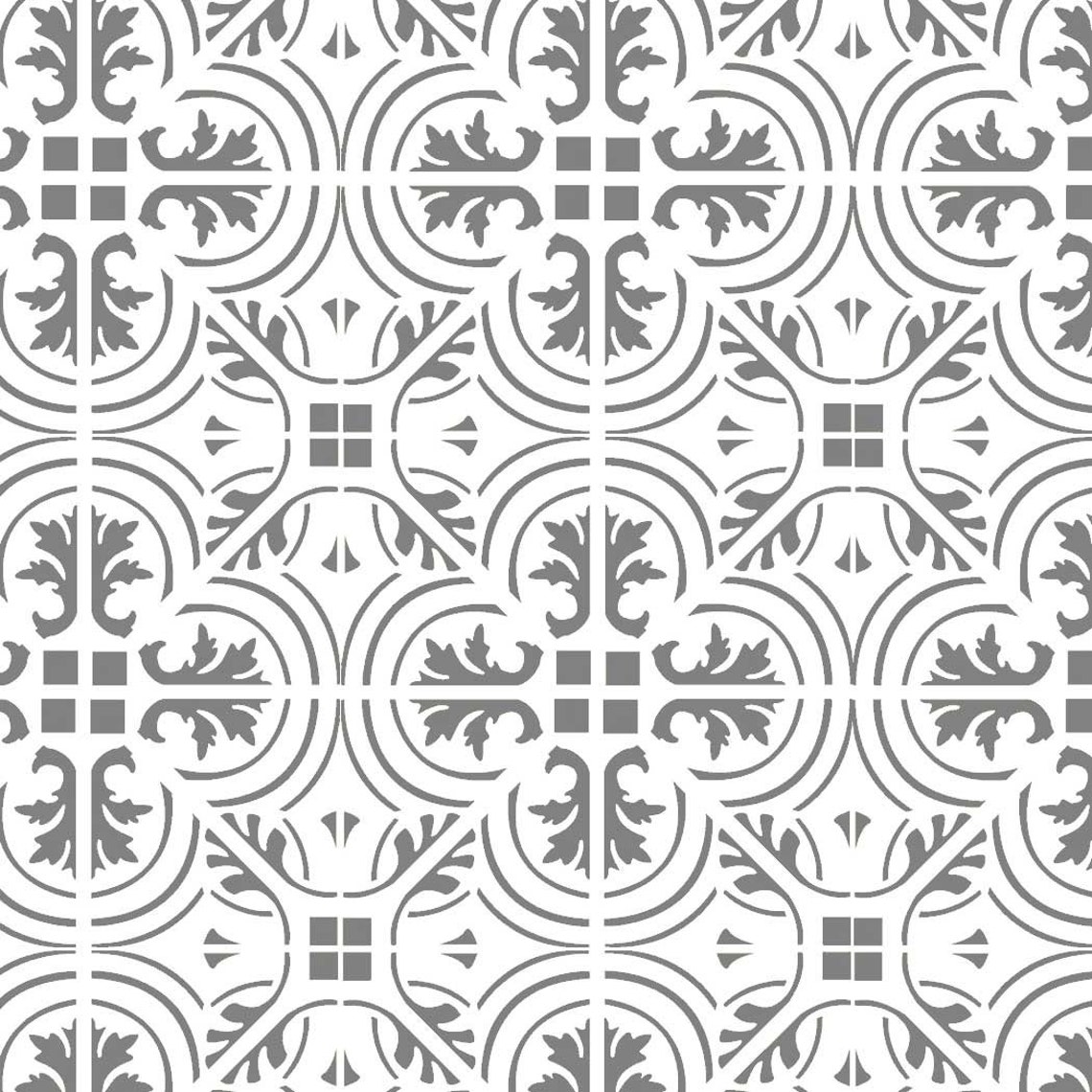 Wall Moroccan Reusable Tile Stencil T0065 for DIY Wall Decor Furniture ...