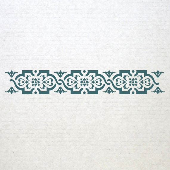 wall border stencils pattern 013 reusable template for diy etsy