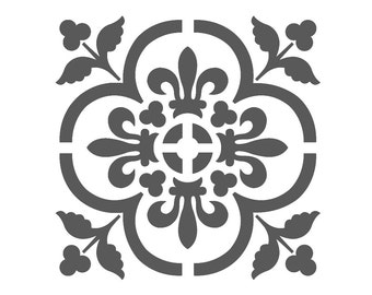 Large Wall Stencils Damask Stencil DIY Reusable Pattern Decor Faux Mural V0013
