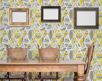 Moderne Wand schablone Hannah Allover Muster Schablone für einen DIY Wallpaper Look