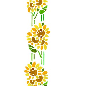 Plantillas de pared para decoración DIY WALLS Habitaciones Kids Plantilla Girasol 16.53&quot; X 11.69&quot;