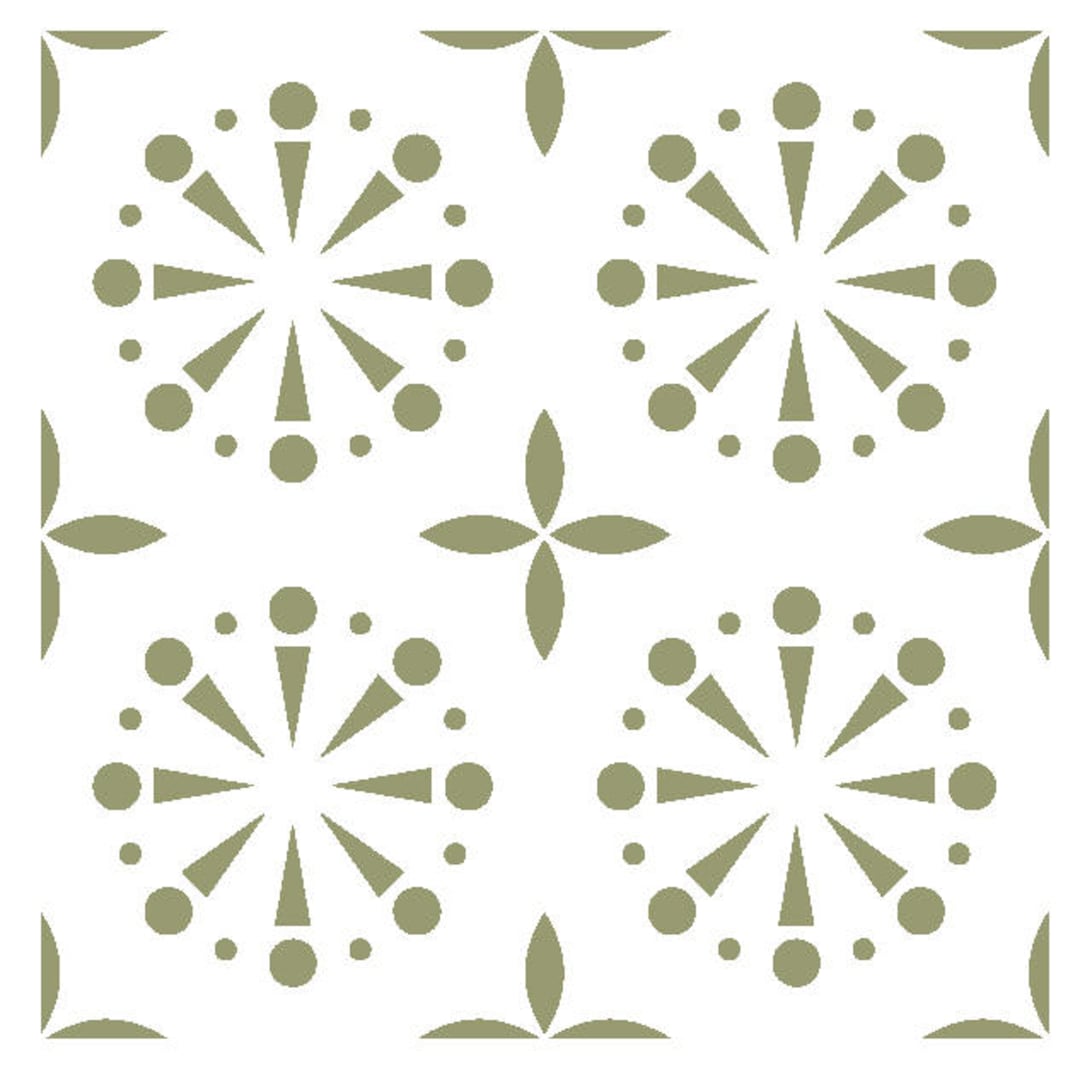 Wall Moroccan Reusable Tile Stencil T0057 for DIY Wall Decor Furniture ...