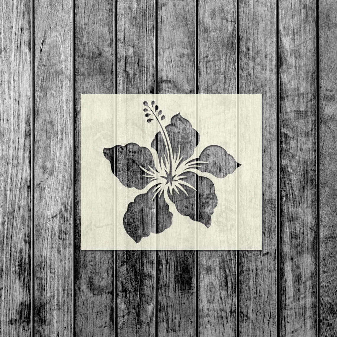 Small Hibiscus Wall Art Stencil for DIY Wall Art Easier and | Etsy