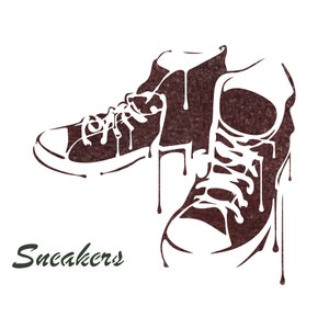 Sneakers Stencil Reusable Template for DIY Crafts and Wall Decor Painting