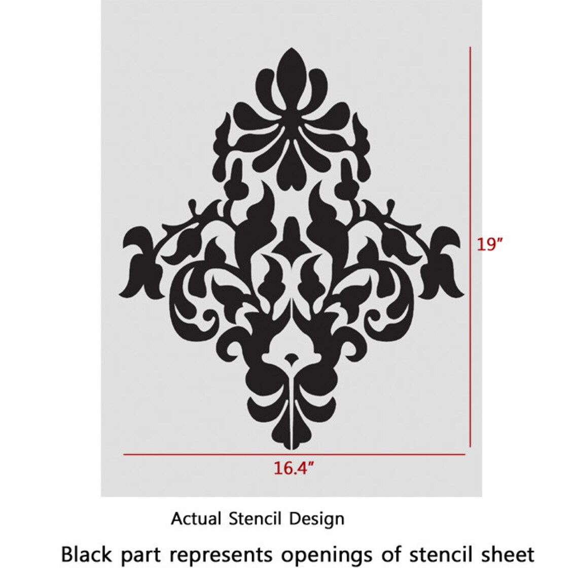 Damask Stencils Wall Reusable Stencil Wallace for Walls Instead of ...