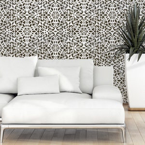 Wall Stencil Moroccan Allover Pattern Ceuta for Accent Wall Room DIY Decor