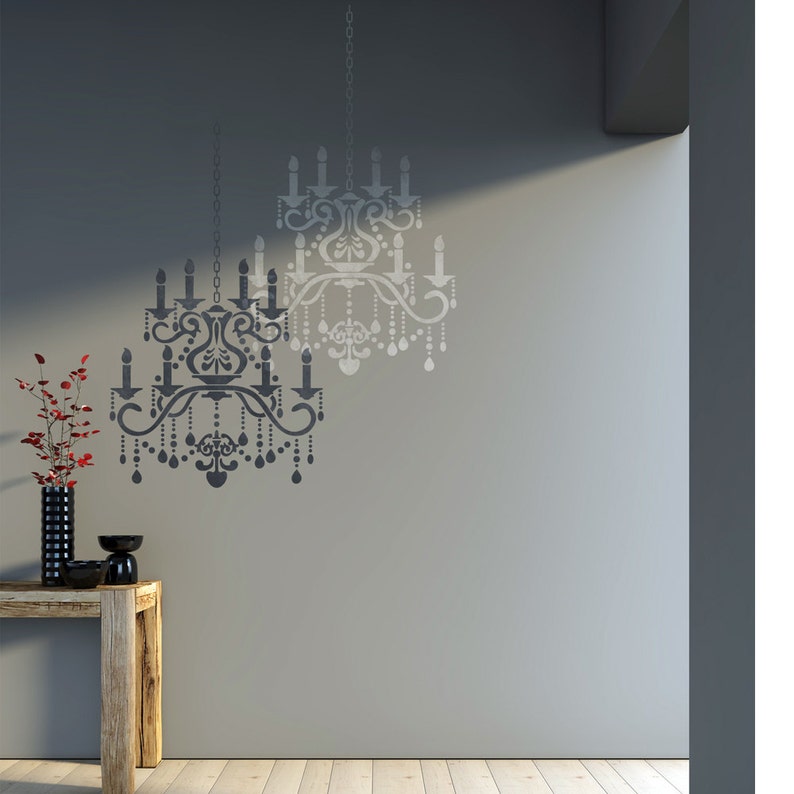 Wall Stencil Crystal Chandelier Template for DIY Decor - Etsy Canada