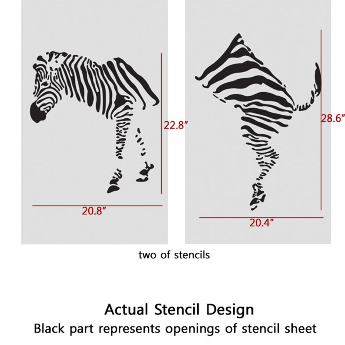 Wall Stencils Zebra Stencil Large Size Template for Wall Etsy