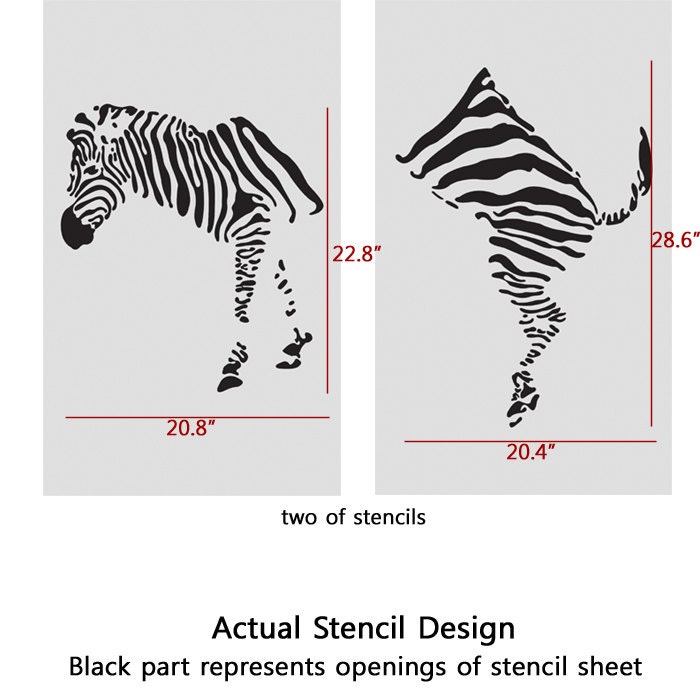 Wall Stencils Zebra Stencil Large Size Template for Wall Graffiti ...