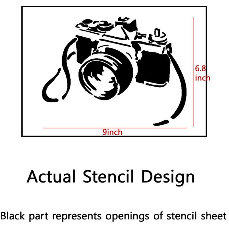 Camera Stencils for Crafting Template DIY Room Decor Wall art Etsy