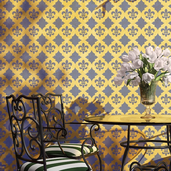 Tiziana Trellis Allover Wall Stencil Designs For Home Wall Etsy