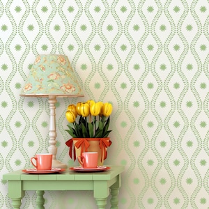 Geometric Stencil Madeleine - Allover stencils for walls and fabric DIY decor