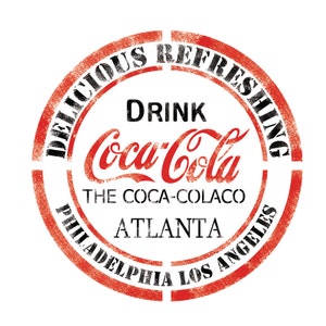 DRINK CocaCola Stencil Template for Crafting Wall graffiti art DIY decor