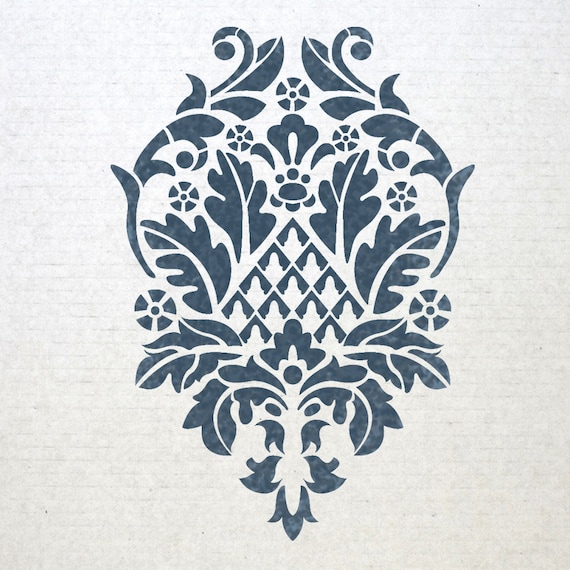 Printable Damask Wall Stencils