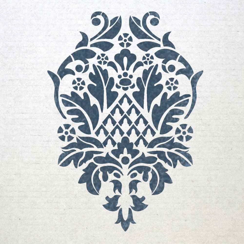 Reusable Damask Wall Stencils San Felice for Allover Wall DIY | Etsy