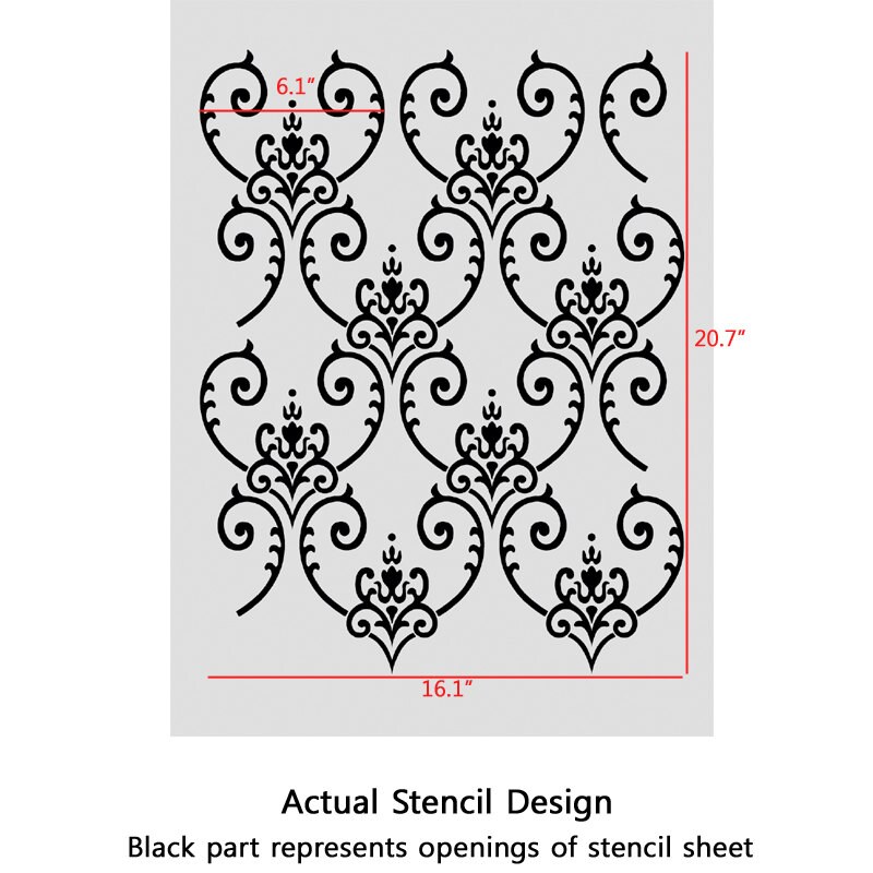 Damask Stencil for walls. Reusable damask stencils for Damask Stencil for walls. Reusable damask stencils for