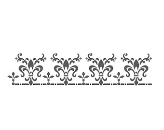 Wall Border stencils Pattern Laetitia Reusable Template for DIY wall decor