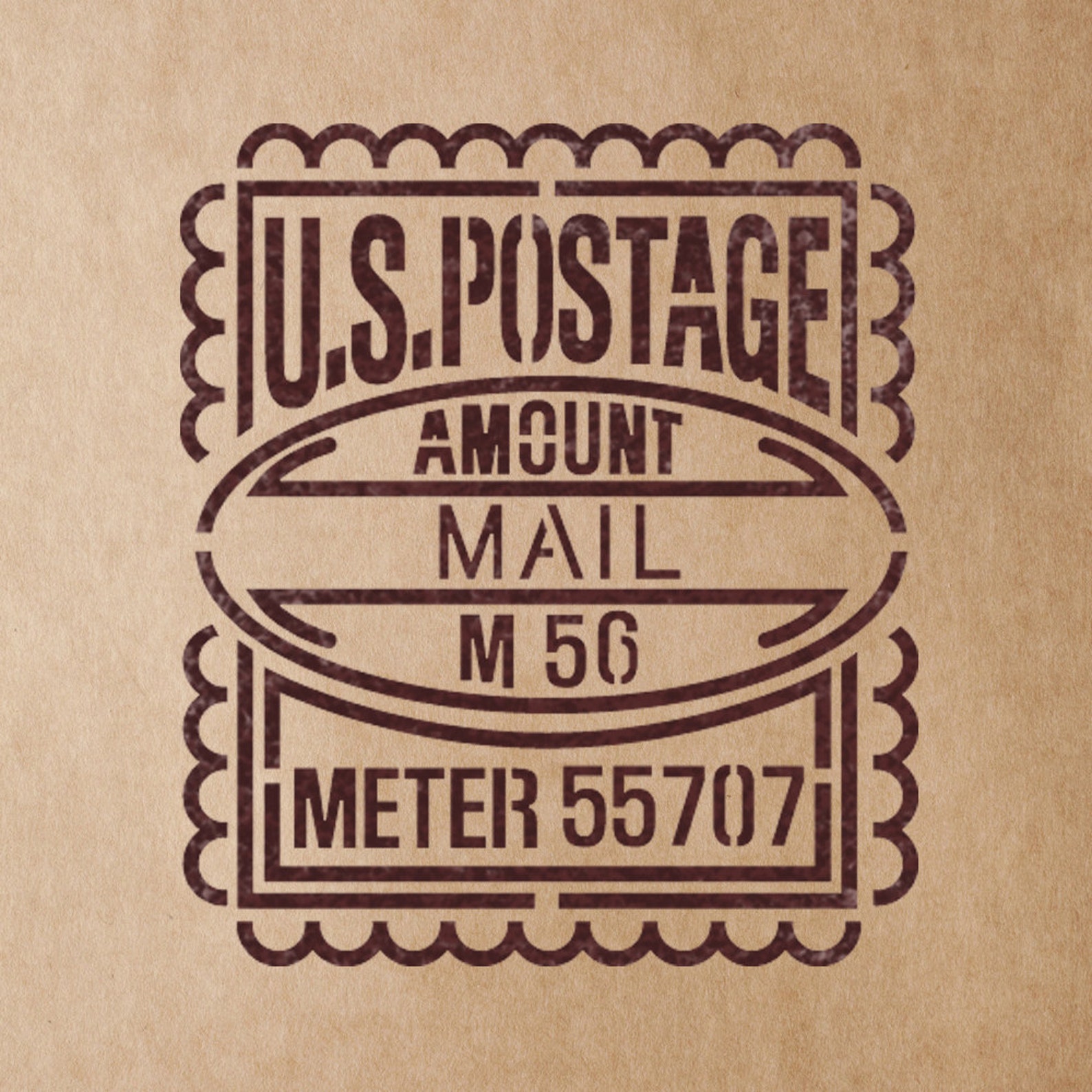 US Postage Mail Stamp Stencils for Crafting Canvas DIY Wall Etsy