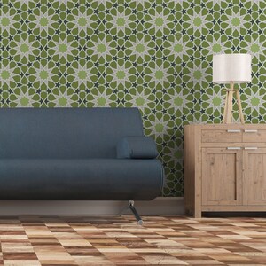 Marocchino Grande Muro Geometrico Stencil Demna per Easy DIY progetto Wallpaper look