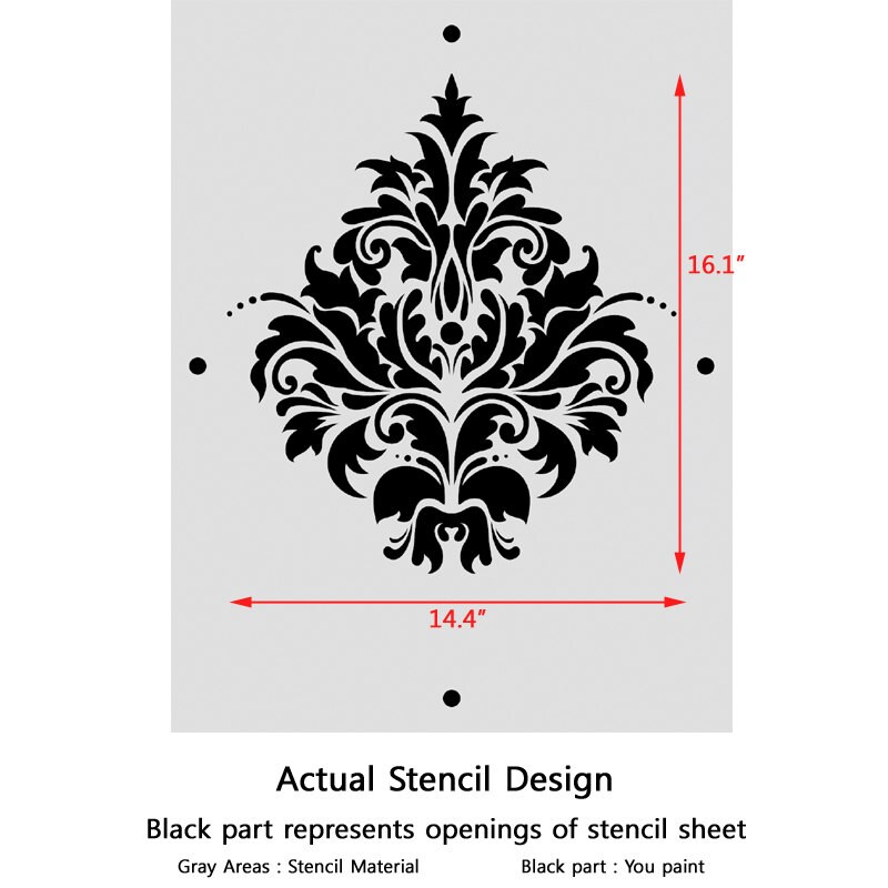 Damask Wall Stencils Maderno for Wall Decor DIY Reusable Stencil - Etsy