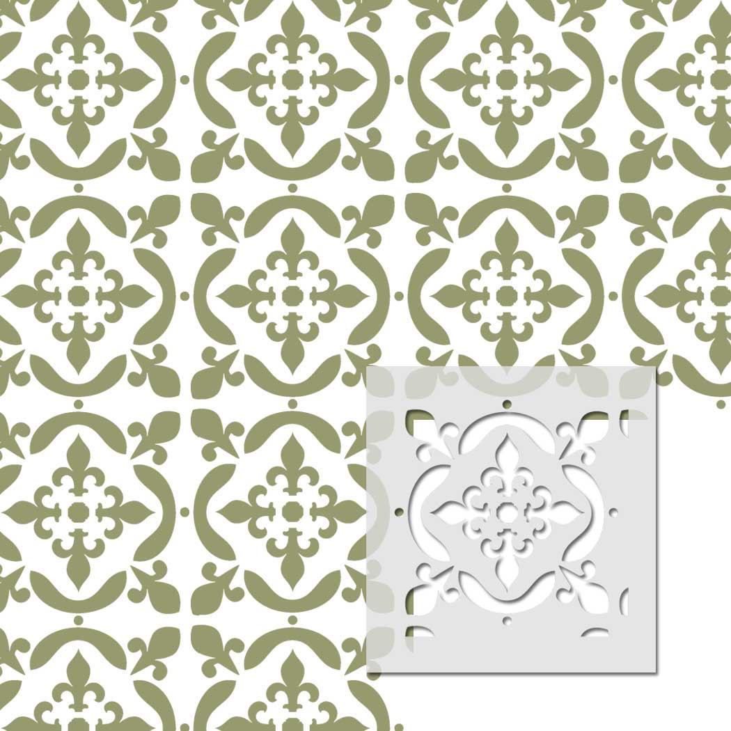 Wall Moroccan Reusable Tile Stencil T0063 for Wall Decor Furniture ...