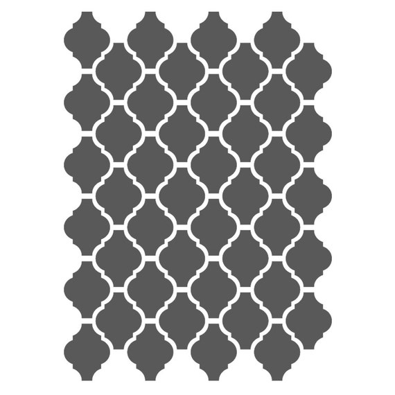 Moroccan Wall Stencil Pattern Classic Home Decor small scale For crafting