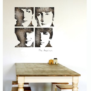 Wall Stencils Pattern Airbrush Stencil Large The Beatles