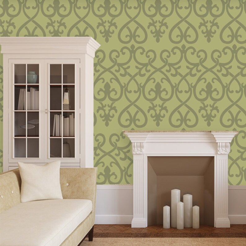 Classic Decorative Wall Stencil Pattern for Wall Room Decor Etsy