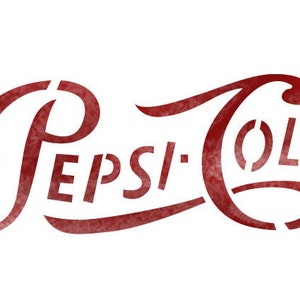 WALL STENCILS PATTERN 12.99&quot;x9.05&quot; Airbrush Stencil Large Template Pepsi Cola