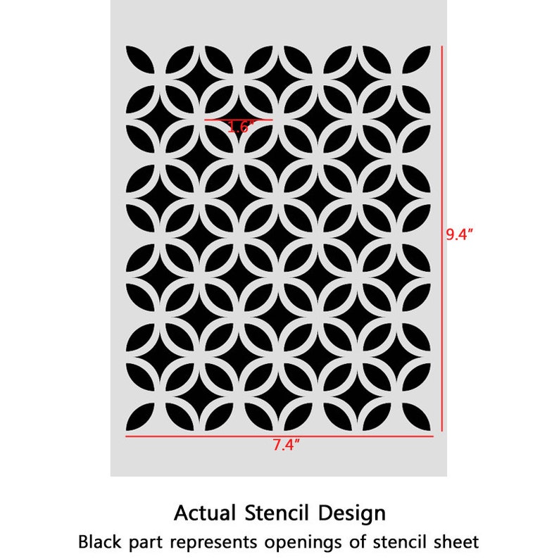 Circle Lattice Stencils Template for Crafting Canvas DIY Decor Etsy