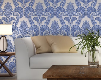 Wall Stencils Damask Stencil Mireille Allover Wallpaper Pattern for DIY decor