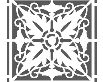 Muur Stencils Damask Tegel Stencil voor DIY Decor Faux Herbruikbare Template V0034
