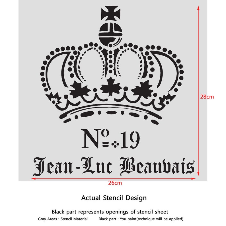 Jean Luc Beauvais Vintage Stencil for Painting Signs Crafting DIY Wall decor