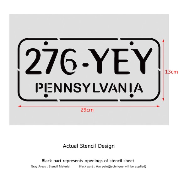 Pennsylvania USA Dekoschild - Kfz-Kennzeichen mit Wunschtext