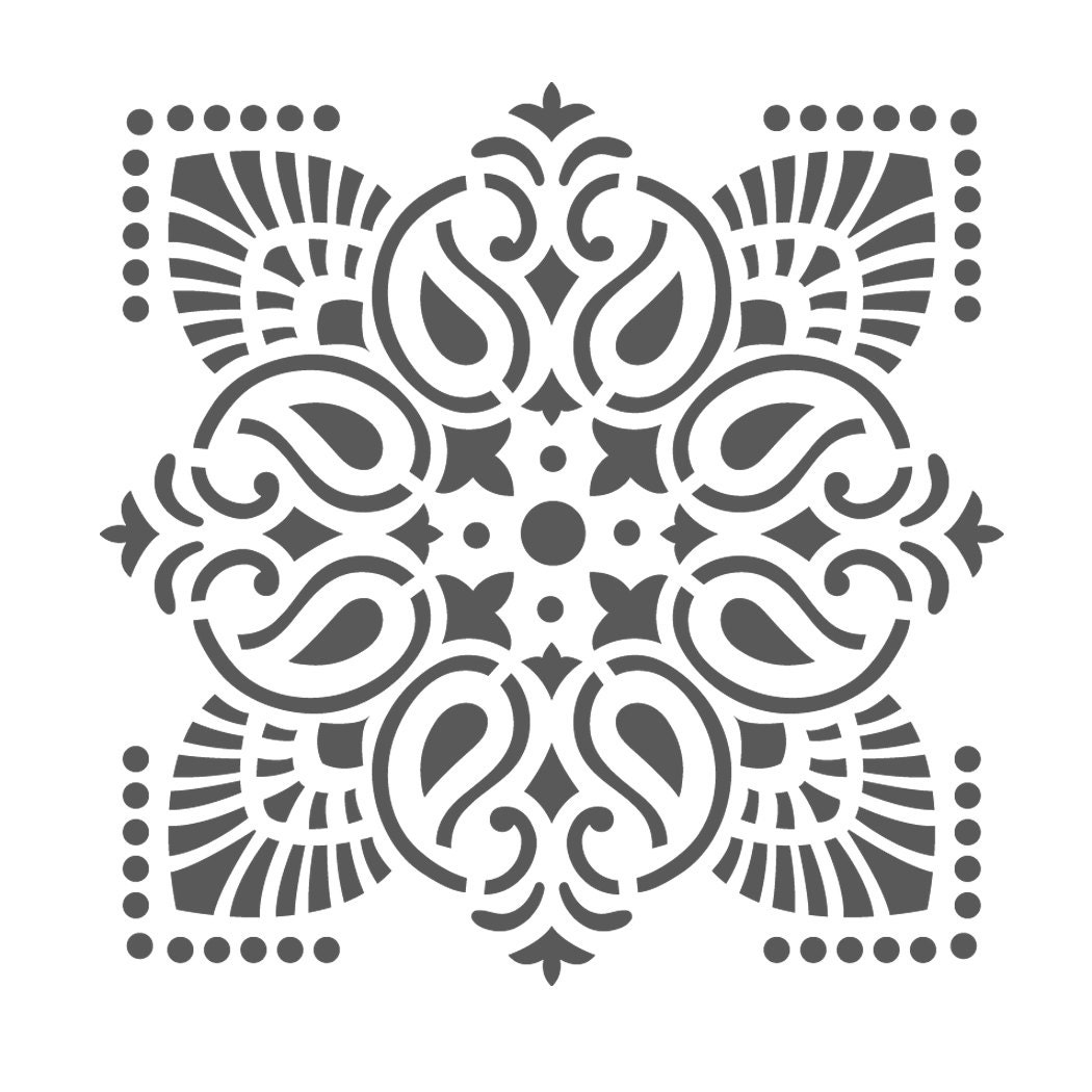 Large Wall Stencils Damask Stencil DIY Reusable Pattern Decor Etsy UK