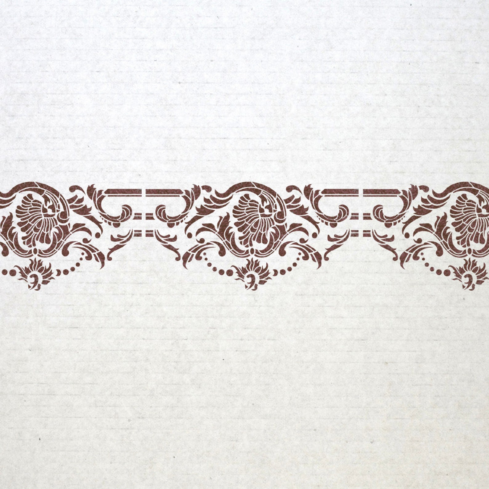 Wall Border Stencils Pattern Odelie Reusable Template for DIY Etsy