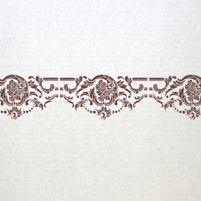 Wall Border Stencils Pattern Odelie Reusable Template for DIY Etsy