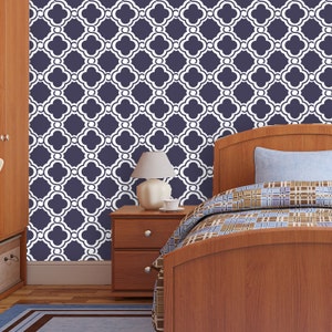 Muur Stencil Marokkaanse Allover Patroon Iris -set (2 vellen) - Kamer decor Schilderij