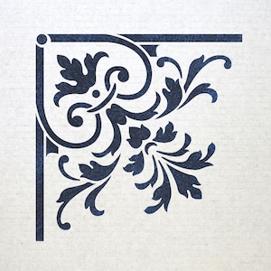 Corner Stencil Reusable Template 025 for Wall DIY decor