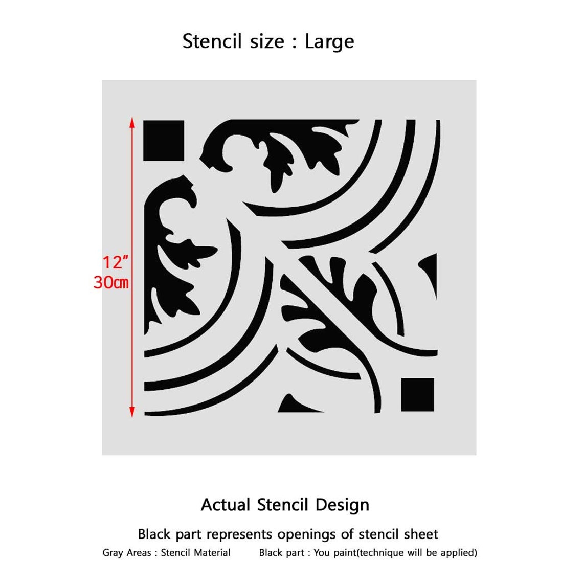 Wall Moroccan Reusable Tile Stencil T0065 for DIY Wall Decor Furniture ...