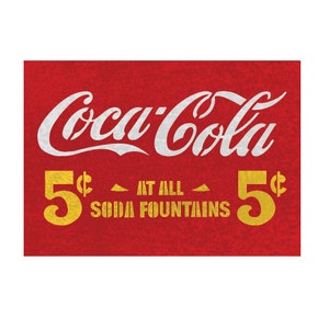 5 cent coca cola stencils Reusable stencil for wall art craft DIY decor
