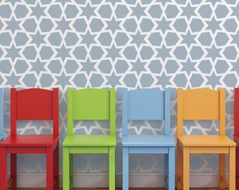 Plantillas de patrón geométrico Yeriel para paredes DE TELAS y muebles de decoración diY